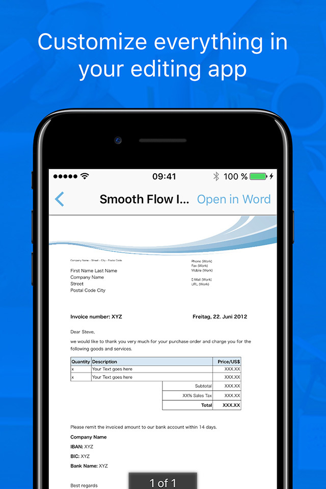 Templates for Word Pro