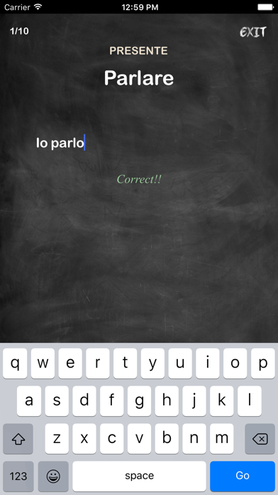 Screenshot #2 pour Conjugation Nation Italian