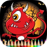 The Ghost Coloring Book Free Games HD Learn to draw and color a devil, witch, skull and more