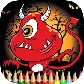 螢幕擷取畫面 (5) The Ghost Coloring Book Free Games HD: Learn to draw and color a devil, witch, skull and more
