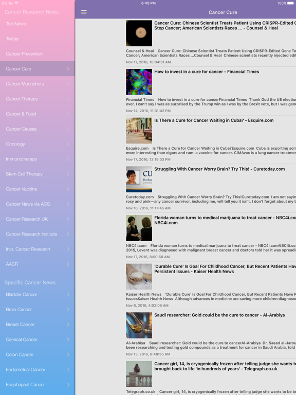 Screenshot #5 pour Cancer Research News & Prevention Info Free