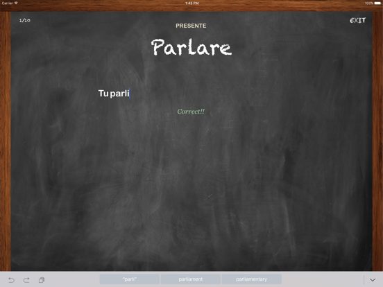 Screenshot #5 pour Conjugation Nation Italian
