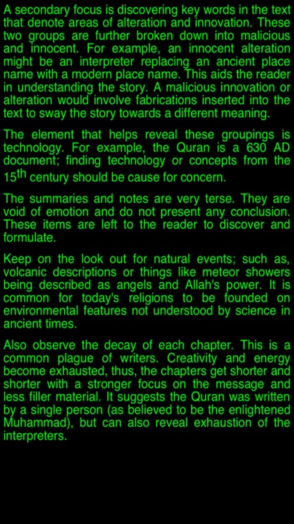 Summary Holy Quran (Part II)