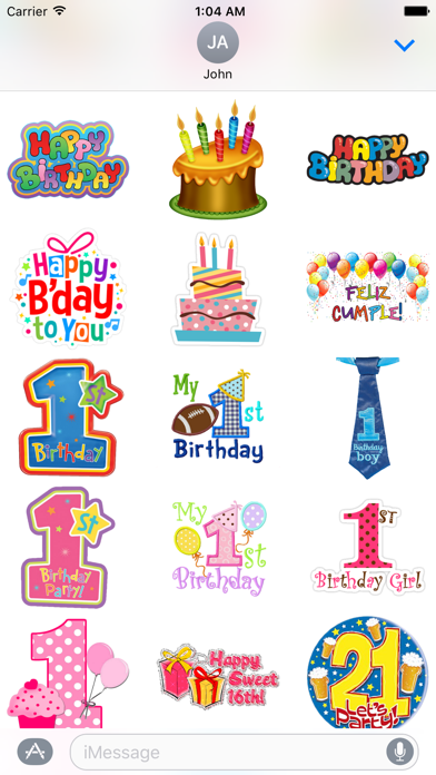 Happy Birthday & Celebration Stickers for iMessageのおすすめ画像4