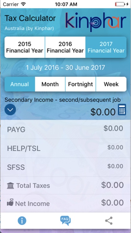 Kinphar Tax Calculator