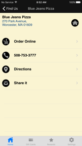 Blue Jeans Pizza screenshot