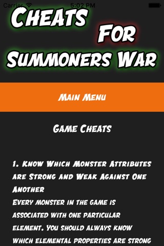 Cheats Guide For Summoners War screenshot 2