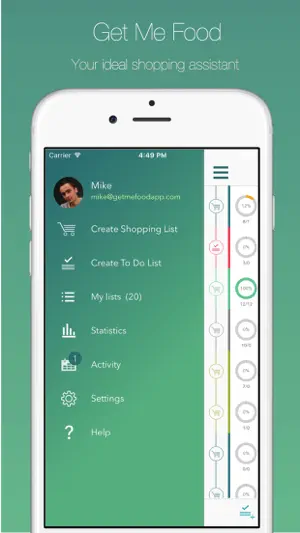 Get Me Food - grocery shopping list screenshot 1