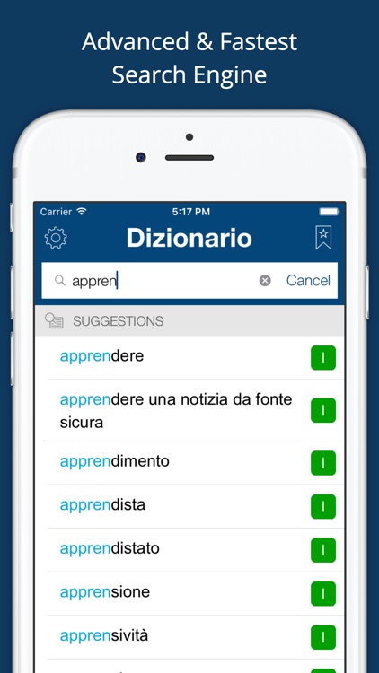 Italian English Dictionary App