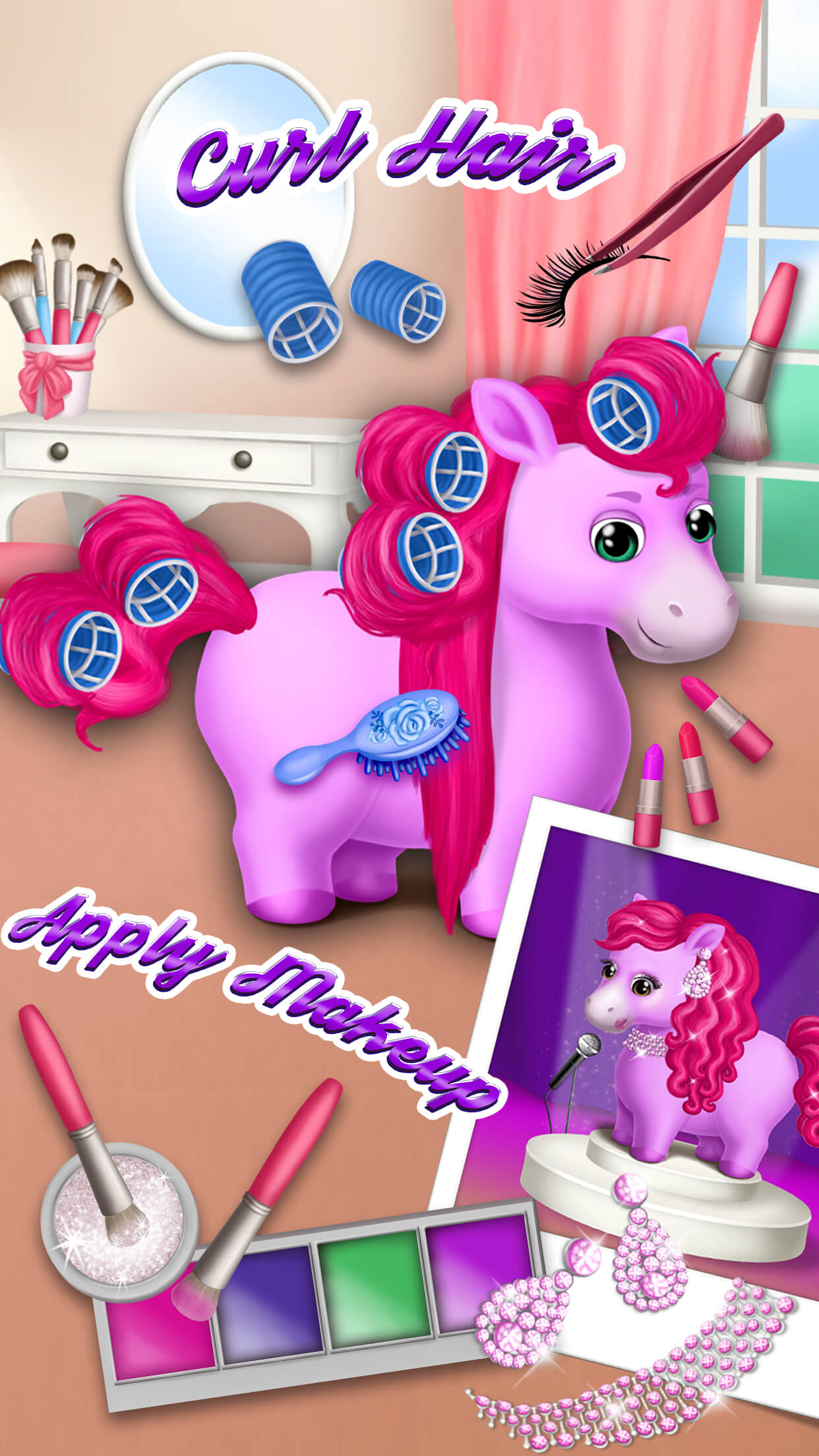Pony Sisters Hair Salon 2 - Pet Horse Makeover Fun screenshot 3