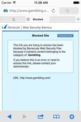 Barracuda Safe Browser screenshot 3