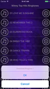 Winny Top Hits Ringtones, enjoy best melodies FREE screenshot #3 for iPhone