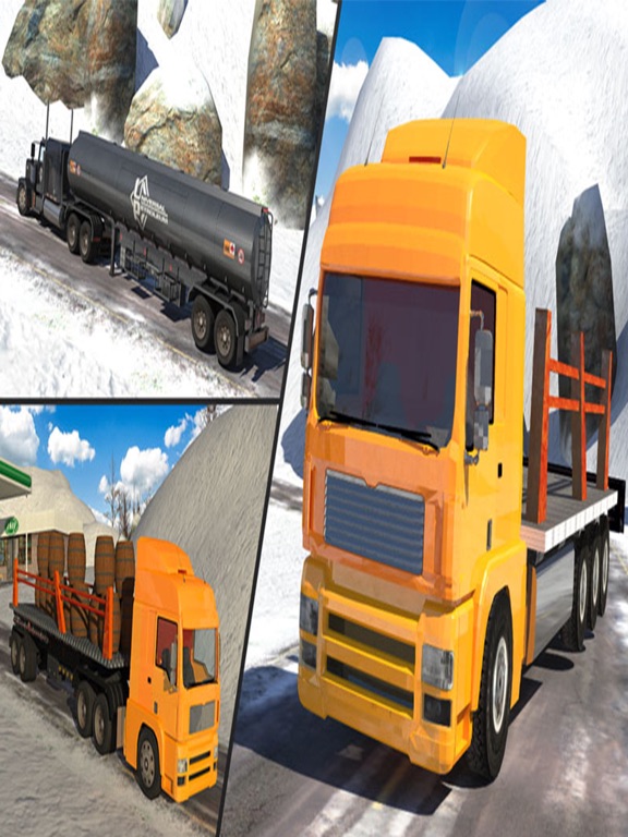 Up Hill Snow Truck Driver iPad screenshot