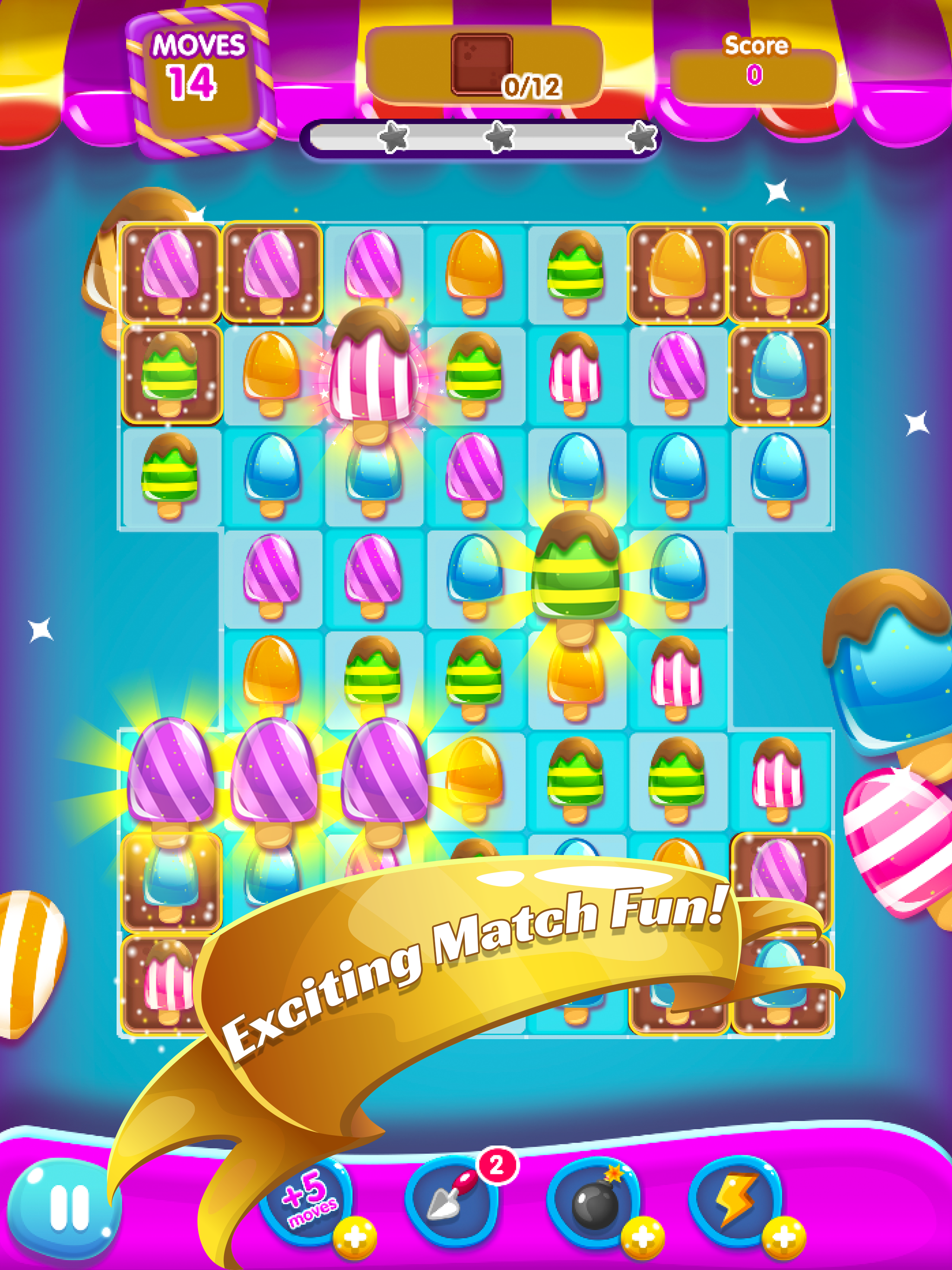Lollipop Maker Candy: Ice Cream Match3 Mania screenshot 4