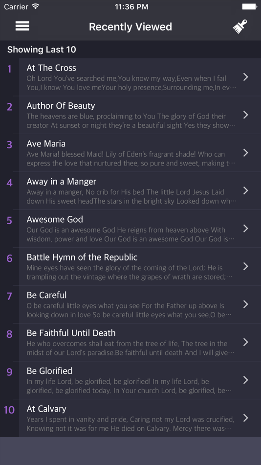 #5. Hymns (English) (iOS) 来自: Michael Farah Software