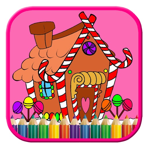 Loud Candy House Coloring Page Free For Junior iOS App