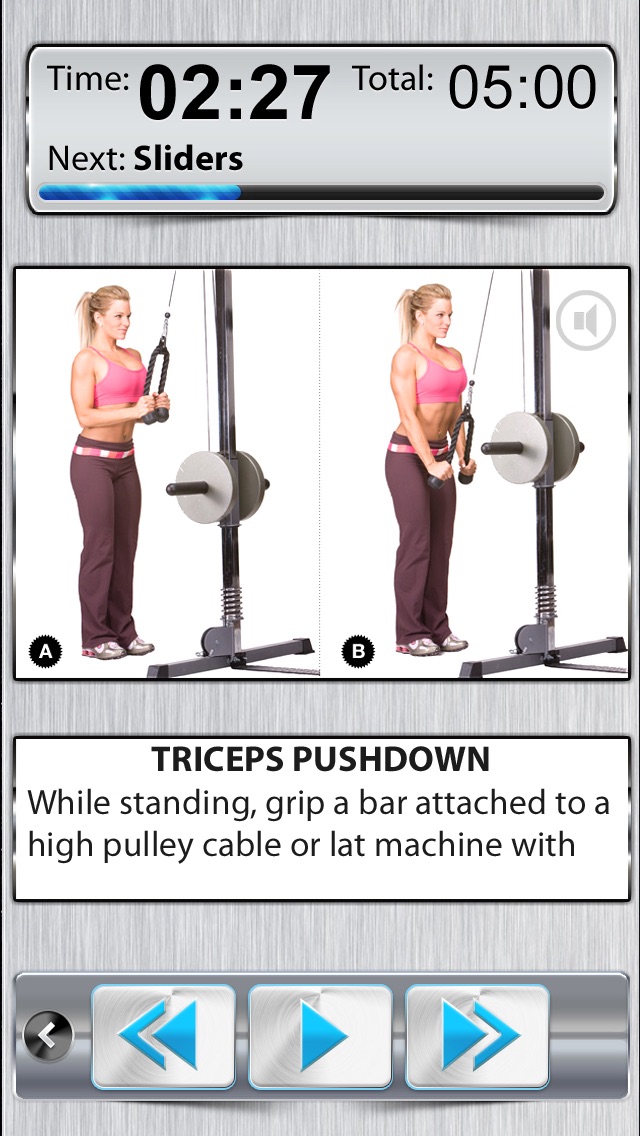 Screenshot #1 pour Bras Abdo - Exercices de fitness minute 5/7/10
