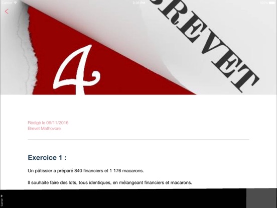 Screenshot #5 pour Brevet de maths 2017-Mathovore