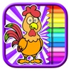 Drawing Game Lady Chicken Coloring Book Edition