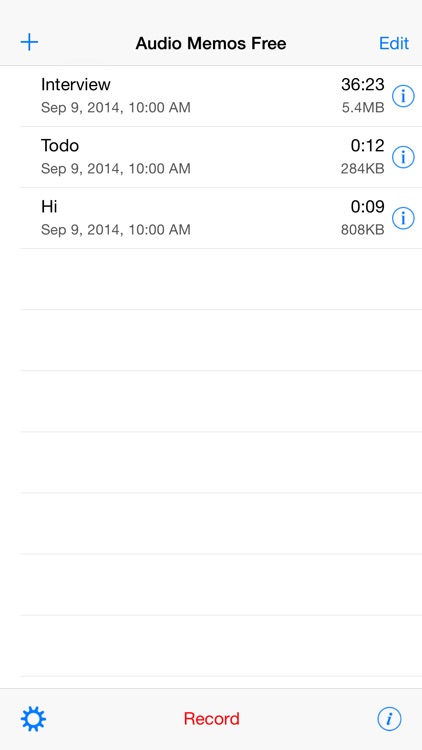 Audio Memos Free - The Voice Recorder screenshot-3