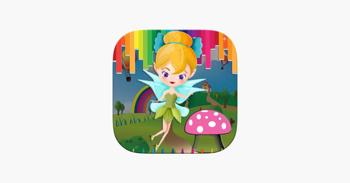 Tytöt värityskirja Pikku Fairies - peli lapsille App Storessa