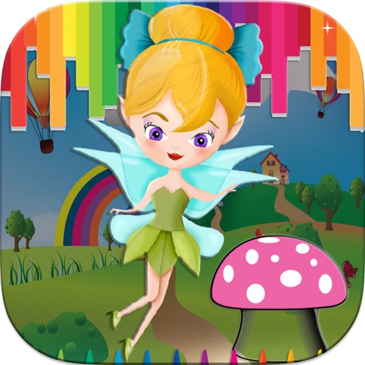 Girls Coloring Book Little Fairies - Game For Kids icon