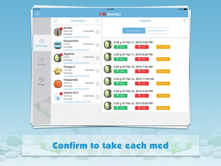 Pill Monitor Pro for iPad - Drug Reminders & Logs