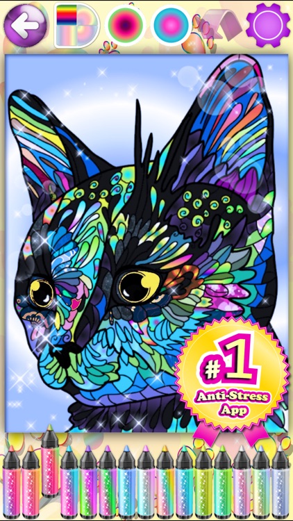 Adult Coloring Books Anti Stress Cats Pages Games!