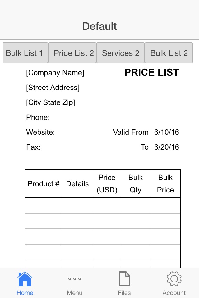 Price Lists screenshot 3