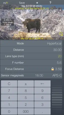 Focus Lt hyperfocal DOF screenshot 4