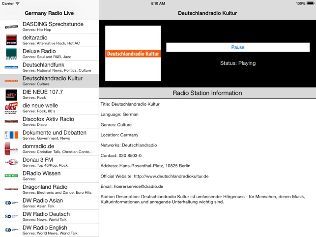 Germany Radio Live (Deutschland - Deutsch / German Radio) on the App Store