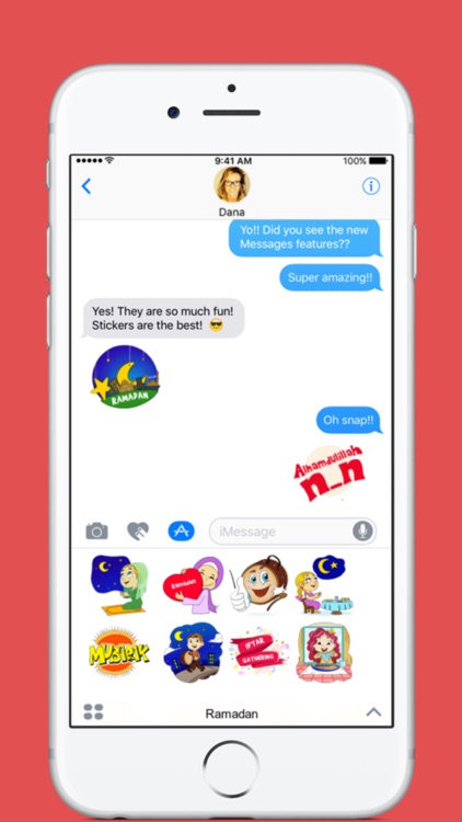 Ramadan stickers by Esra for imessage