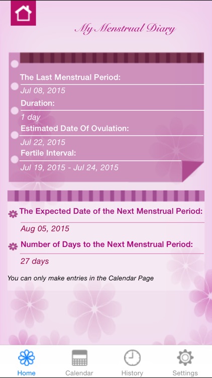 Women's Health Diary