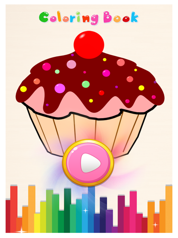 Screenshot #6 pour Cupcake Coloring Book - Dessinez Peignez Kids Game