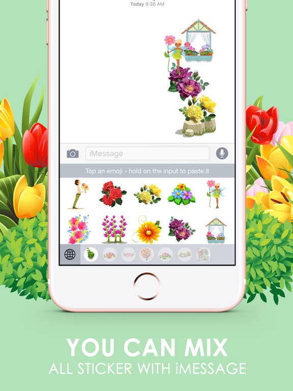 Screenshot #6 pour Flower Emoji Stickers Keyboard Themes ChatStick