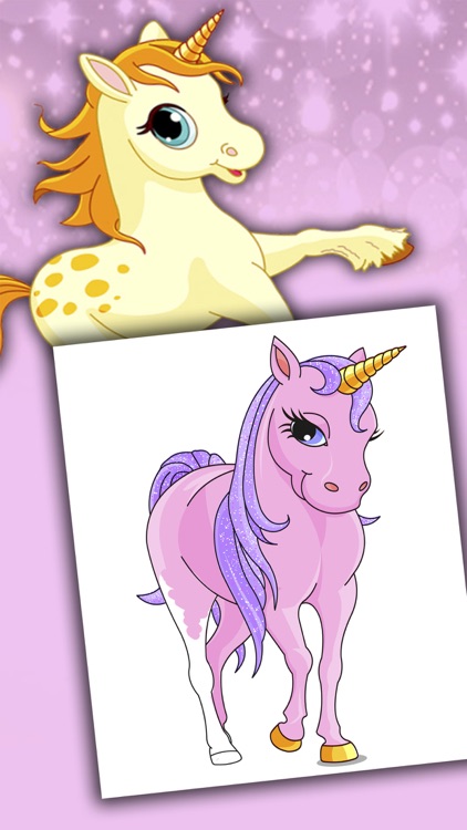 Unicorns coloring book for kids 2 to 6 years - Pro