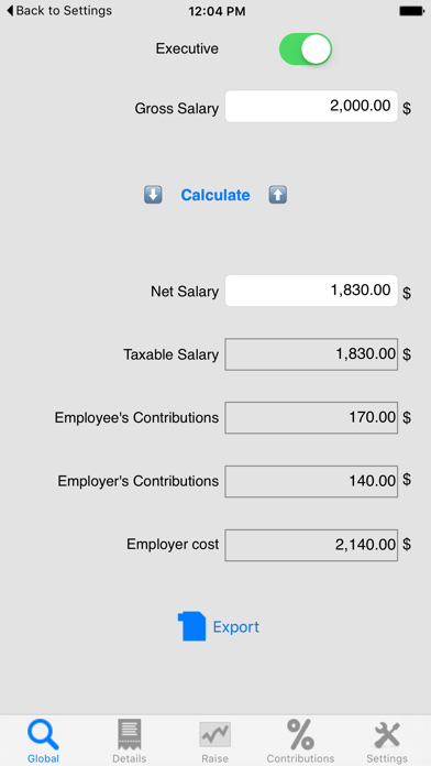Salary Net / Gross (Pro) Screenshot