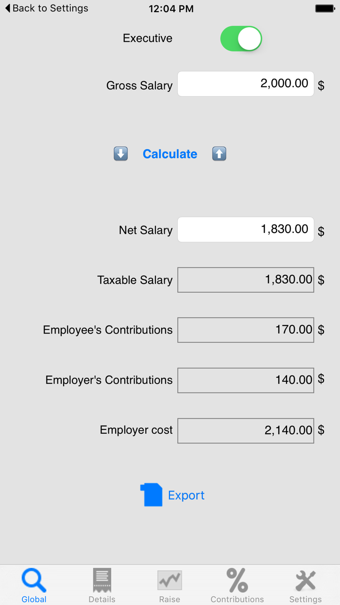Salary Net - Gross Pro
