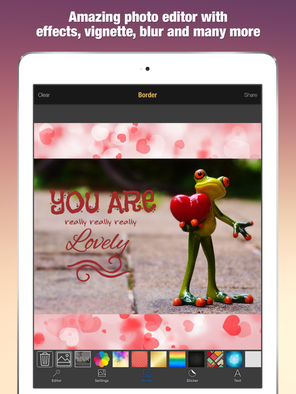 PicTextArt - Easy to add word, caption edit photos iPad screenshot 4 - Photo & Video app