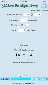 Cross Stitch Calculator screenshot #3 for iPhone