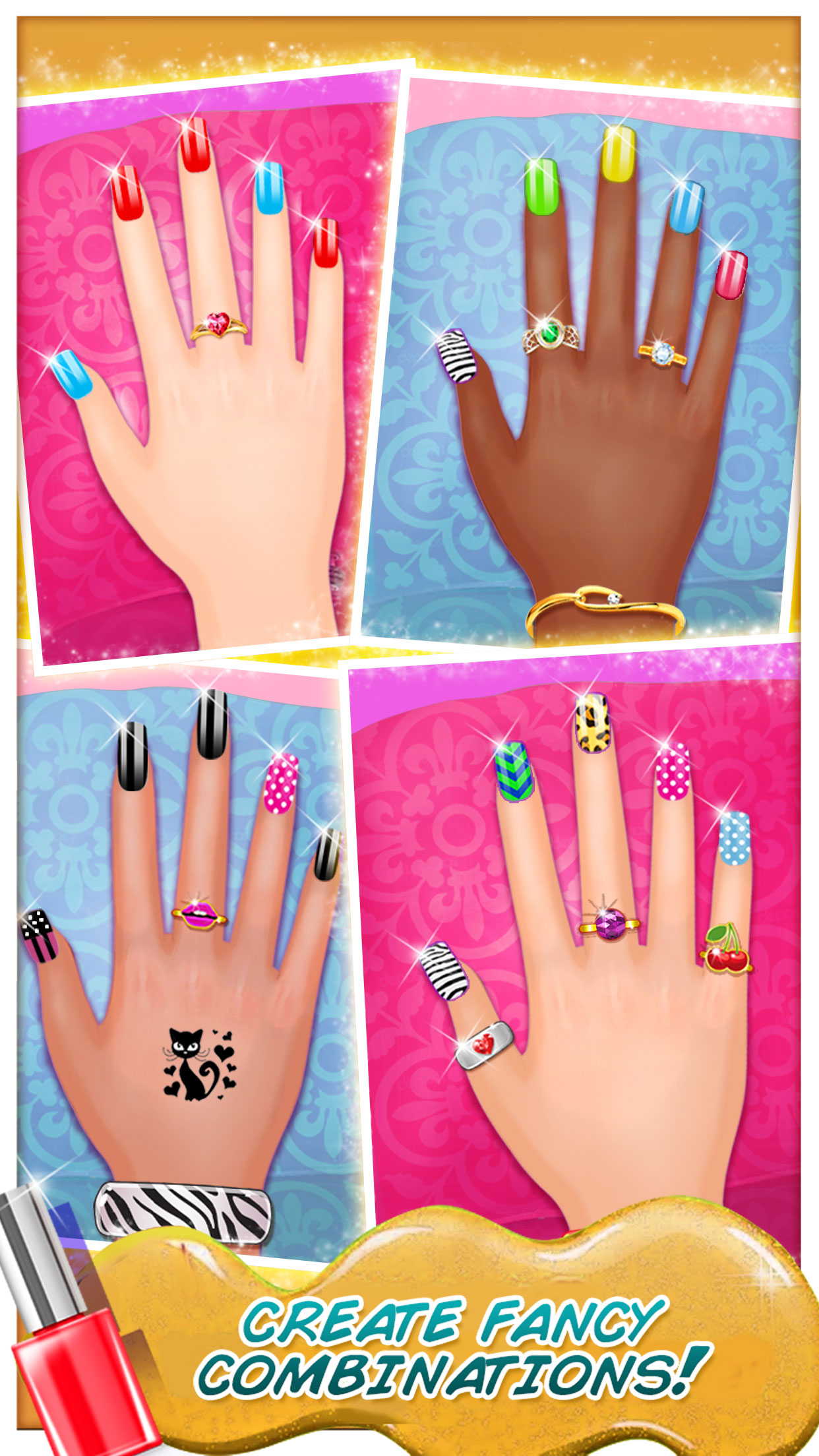 High School Nail Art Nail Salon - Girls Game! screenshot 3