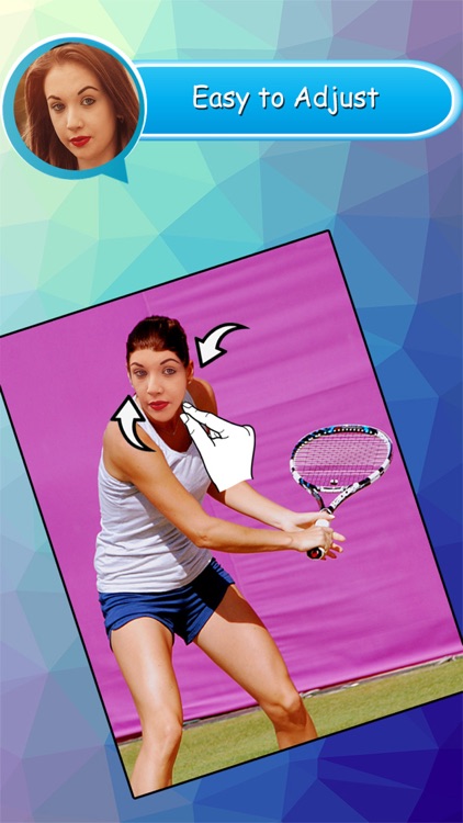 Athlete Face Juggler - Replace Face in Pic Frame Hole & Transpose yourself as a Summer Athlete Player