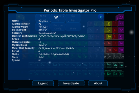 Periodic Table Investigator Pro screenshot 2