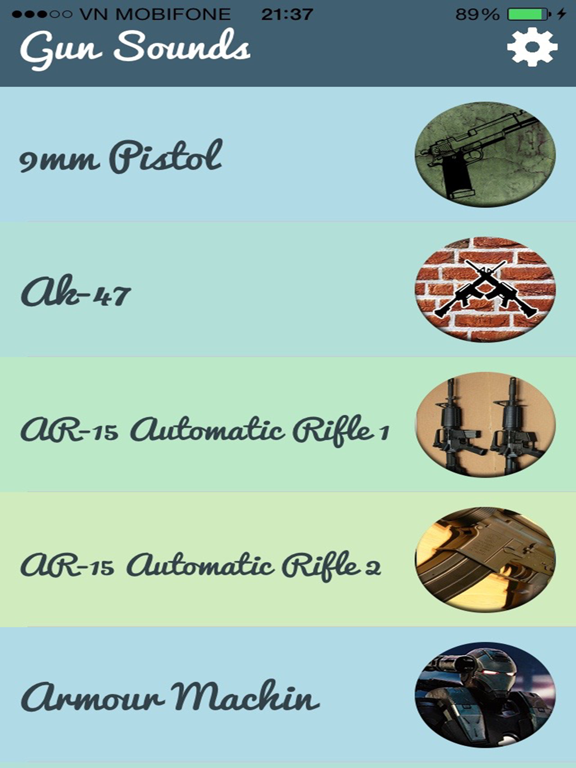 Screenshot #5 pour Gun Sounds - Real Gun Sound