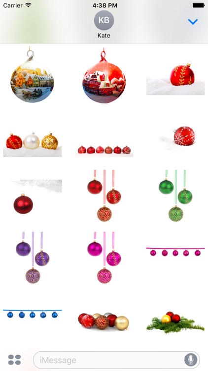 Christmas Ornaments • 70 stickers for iMessage screenshot-3