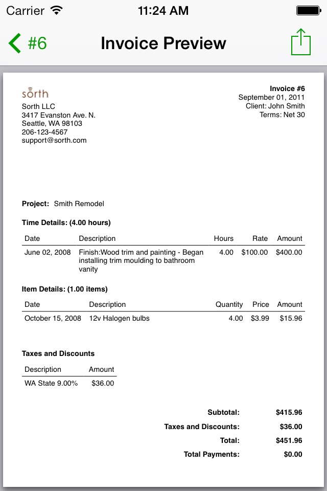 Timewerks: Mobile Billing screenshot 3
