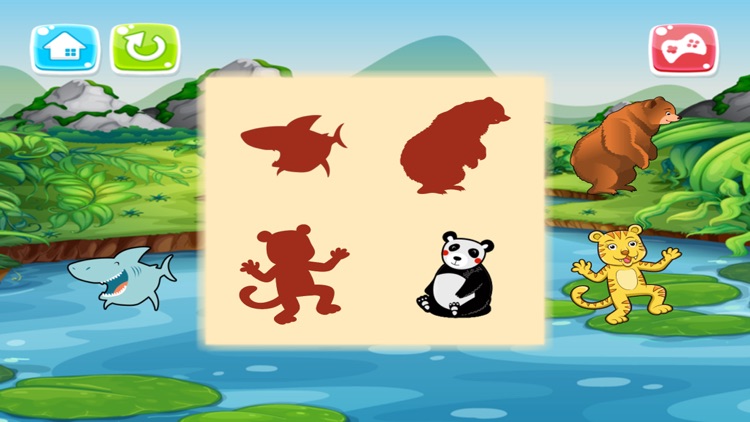 Animals Puzzle - Shadow And Shape Puzzles For Kids