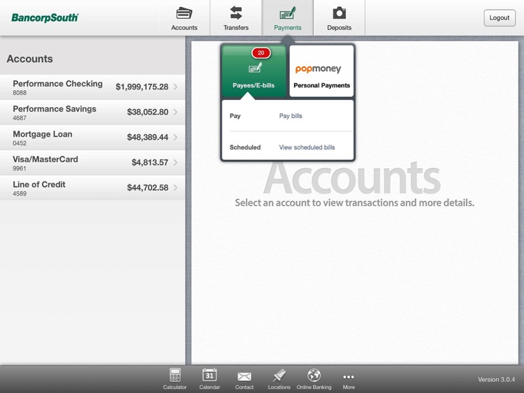 BancorpSouth Mobile for iPad screenshot-3