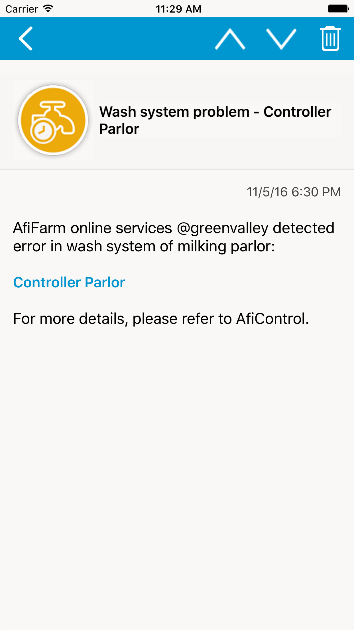 Afimilk Notifications