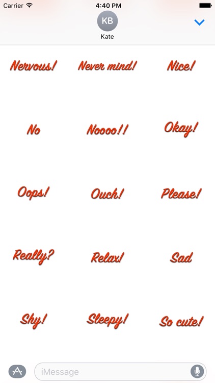 Expressions Red Stickers for iMessage screenshot-4
